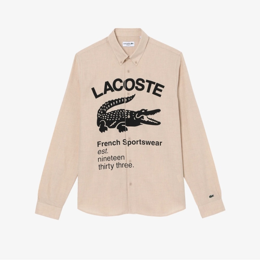 LACOSTE | Button-down Unisex Wool Street Style Long Sleeves Cotton - Picture 2 of 9